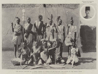 The Recent Looting of a Camel Convoy by Dinkas in the Sudan, the Heads of the Dinka Tribe by English Photographer