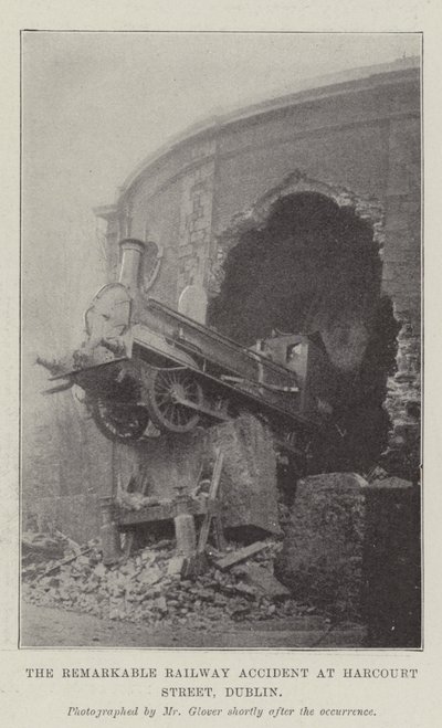 The Remarkable Railway Accident at Harcourt Street, Dublin by English Photographer