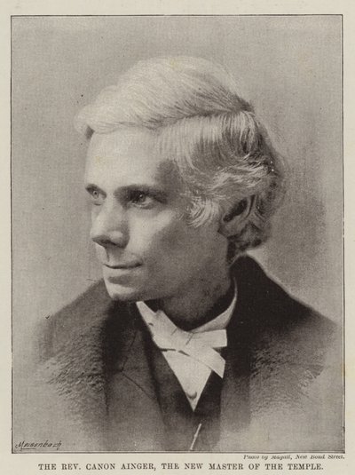The Reverend Canon Ainger, the New Master of the Temple by English Photographer