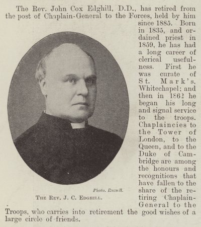 The Reverend J C Edghill by English Photographer