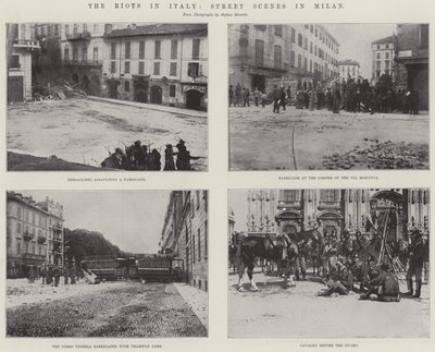 The Riots in Italy, Street Scenes in Milan by English Photographer