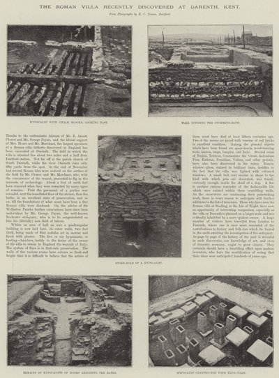 The Roman Villa recently discovered at Darenth, Kent by English Photographer