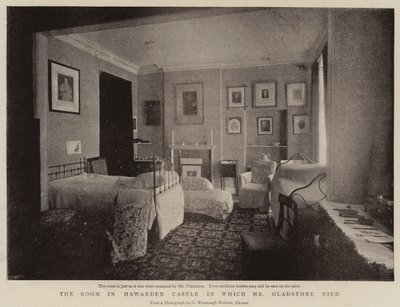 The Room in Hawarden Castle in Which Mr Gladstone Died by English Photographer