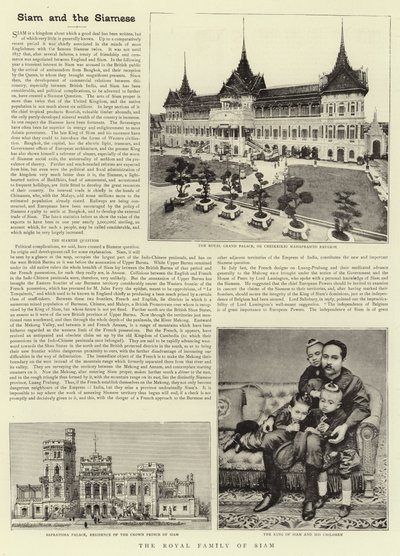 The Royal Family of Siam by English Photographer