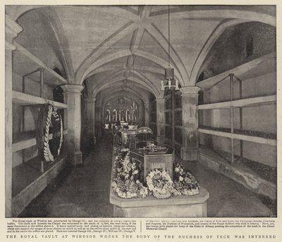 The Royal Vault at Windsor where the Body of the Duchess of Teck was interred by English Photographer