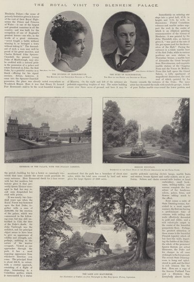 The Royal Visit to Blenheim Palace, 28th November 1896 by English Photographer