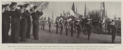 The Royal Visit to the West of England, the Kings Arrival at the Grounds of the Britannia Royal Naval College, 7 March by English Photographer