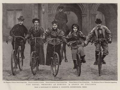The Royal Wedding at Coburg, a Group of Cyclists by English Photographer