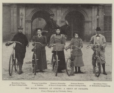 The Royal Wedding at Coburg, a Group of Cyclists by English Photographer
