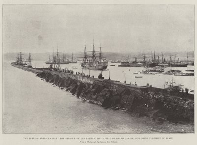 The Spanish-American War, the Harbour of Las Palmas, the Capital of Grand Canary, Now Being Fortified by Spain by English Photographer