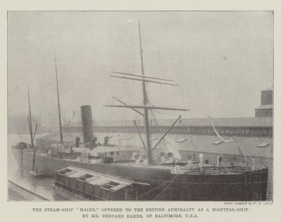The Steam-Ship Maine, Offered to the British Admiralty as a Hospital-Ship by Mr. Bernard Baker, of Baltimore, USA by English Photographer