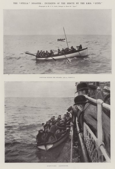 The Stella Disaster, Incidents of the Rescue by the RMS Lynx by English Photographer