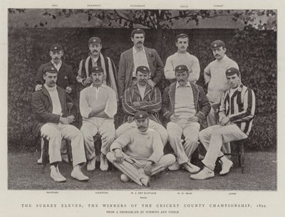 The Surrey Eleven, the Winners of the Cricket County Championship, 1894 by English Photographer