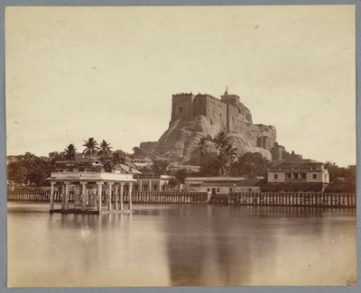 The Tank and Rock Fort at Trichinopoly by English Photographer