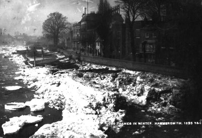 The Thames at Hammersmith in Winter, 1895 by English Photographer