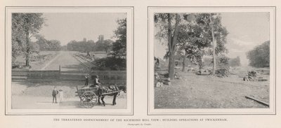 The Threatened Disfigurement of the Richmond Hill View, Building Operations at Twickenham by English Photographer