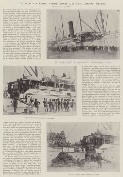 The Transvaal Crisis, British Troops for South African Service by English Photographer