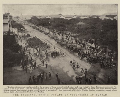 The Transvaal Crisis, Parade of Volunteers at Durban by English Photographer