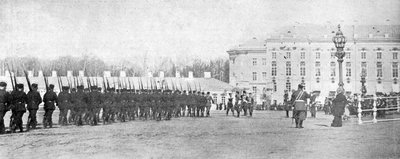 The Troops Bringing the Colours into the Royal Palace by English Photographer