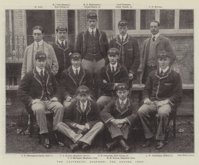 The University Boat-Race, the Oxford Crew by English Photographer