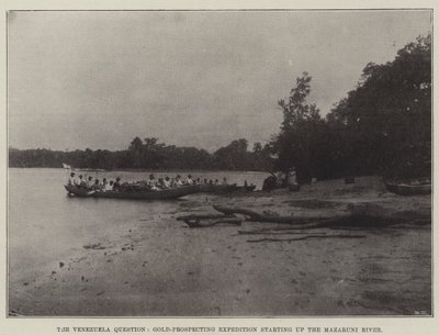 The Venezuela Question, Gold-Prospecting Expedition starting up the Mazaruni River by English Photographer