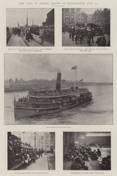 The Visit of Indian Troops to Manchester, 31 July by English Photographer