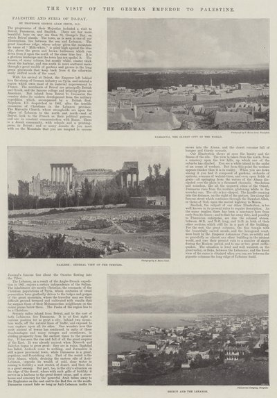The Visit of the German Emperor to Palestine by English Photographer