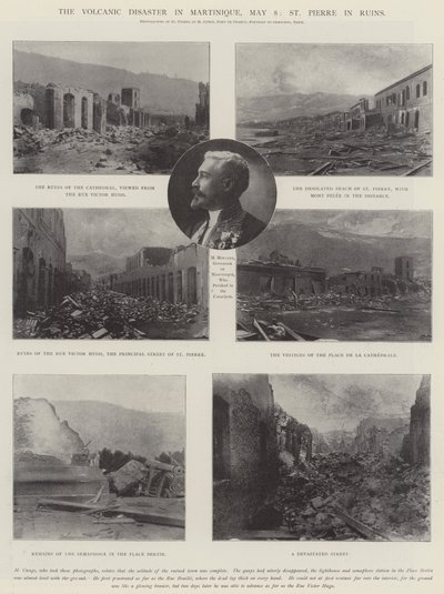 The Volcanic Disaster in Martinique, 8 May, St Pierre in Ruins by English Photographer
