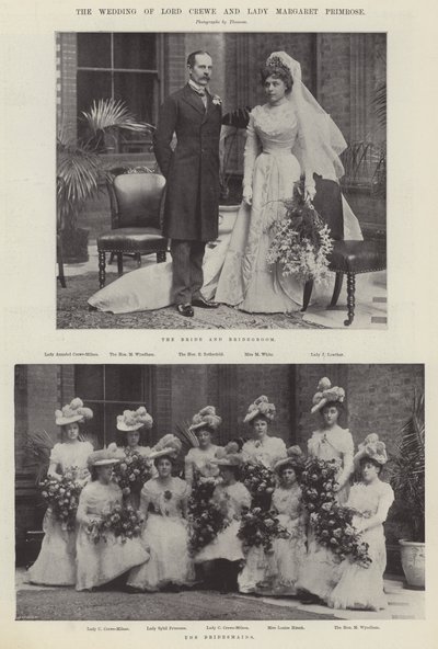 The Wedding of Lord Crewe and Lady Margaret Primrose by English Photographer