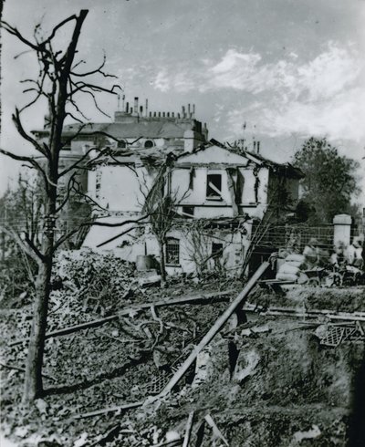 The Explosion on the Regents Canal; Residence of the Park Keeper After the Explosion by English Photographer