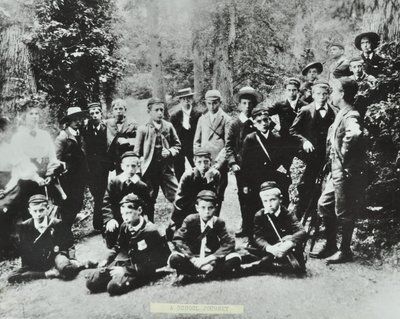 The first London School Board school journey. Children from Bell Road Higher Grade School, Peckham visit a colliery in the Forest of Dean by English Photographer