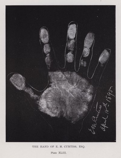 The hand of E M Curtiss by English Photographer