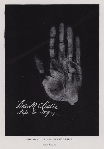 The hand of Mrs Frank Leslie by English Photographer