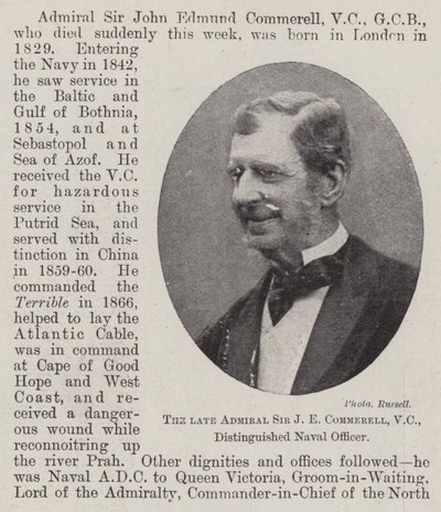 The late Admiral Sir J E Commerell, VC, Distinguished Naval Officer by English Photographer