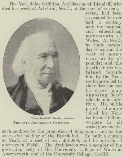 The Late Archdeacon Griffiths by English Photographer
