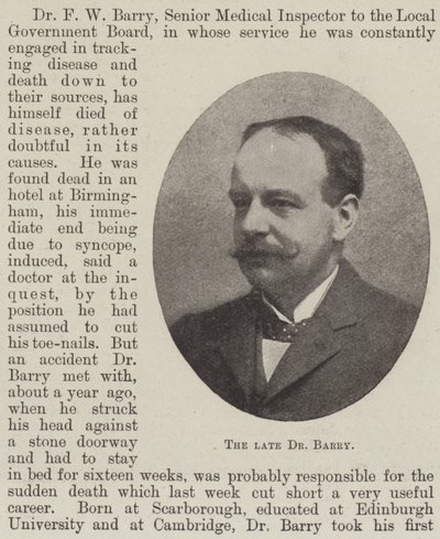 The Late Dr. Barry by English Photographer