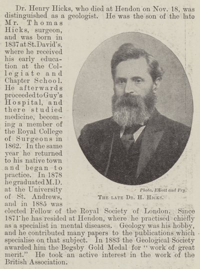The Late Dr H Hicks by English Photographer