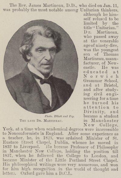 The Late Dr. Martineau by English Photographer
