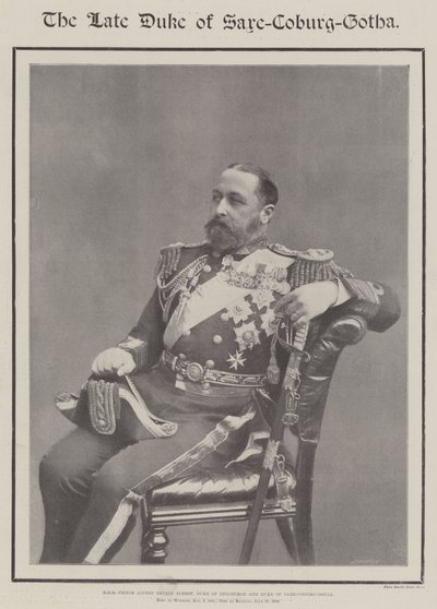 The late Duke of Saxe-Coburg-Gotha by English Photographer