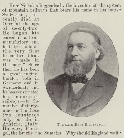 The late Herr Riggenbach by English Photographer