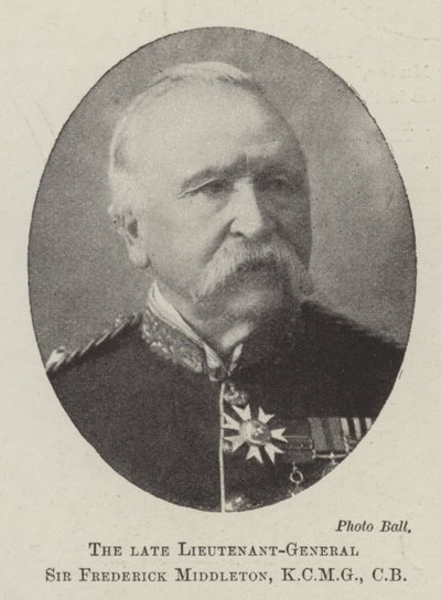 The Late Lieutenant-General Sir Frederick Middleton, KCMG, CB by English Photographer