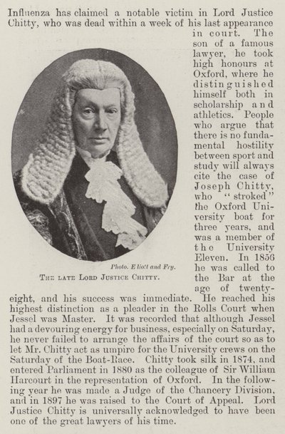 The late Lord Justice Chitty by English Photographer