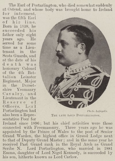 The Late Lord Portarlington by English Photographer