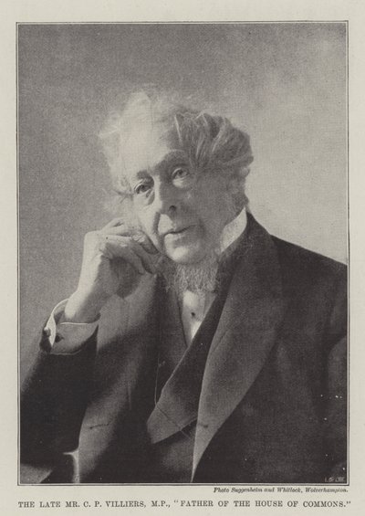 The Late Mr C P Villiers, MP, Father of the House of Commons by English Photographer