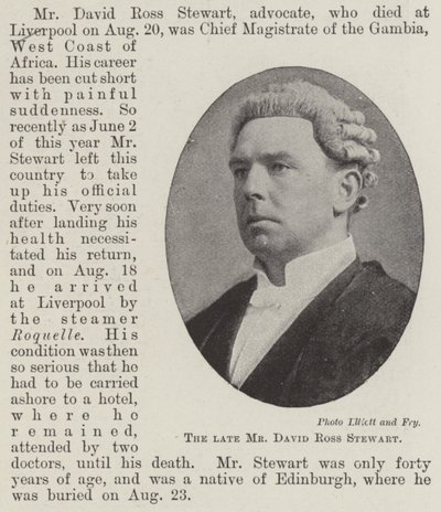 The Late Mr David Ross Stewart by English Photographer