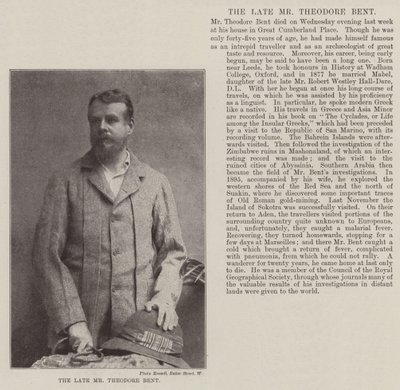 The Late Mr Theodore Bent by English Photographer