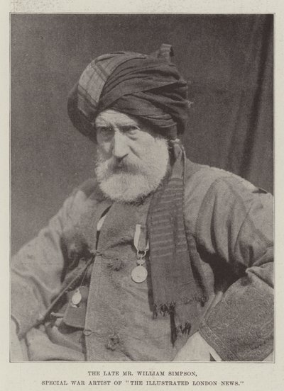The late Mr William Simpson, Special War Artist of The Illustrated London News by English Photographer