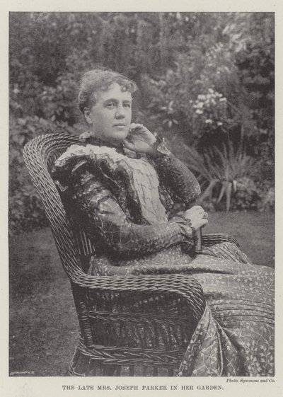 The late Mrs Joseph Parker in her Garden by English Photographer