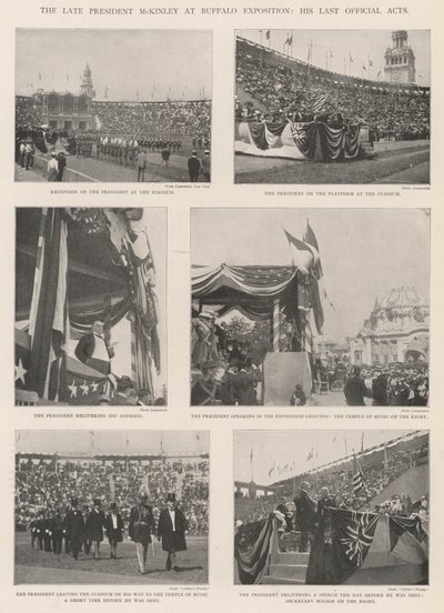 The late President McKinley at Buffalo Exposition, his Last Official Acts by English Photographer