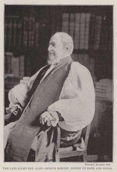 The late Right Reverend Lord Arthur Hervey, Bishop of Bath and Wells by English Photographer